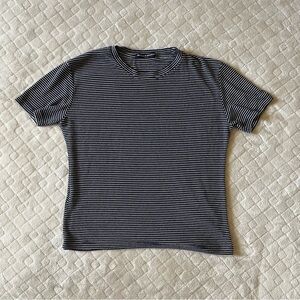 Brandy Melville Navy & White Stripped Top